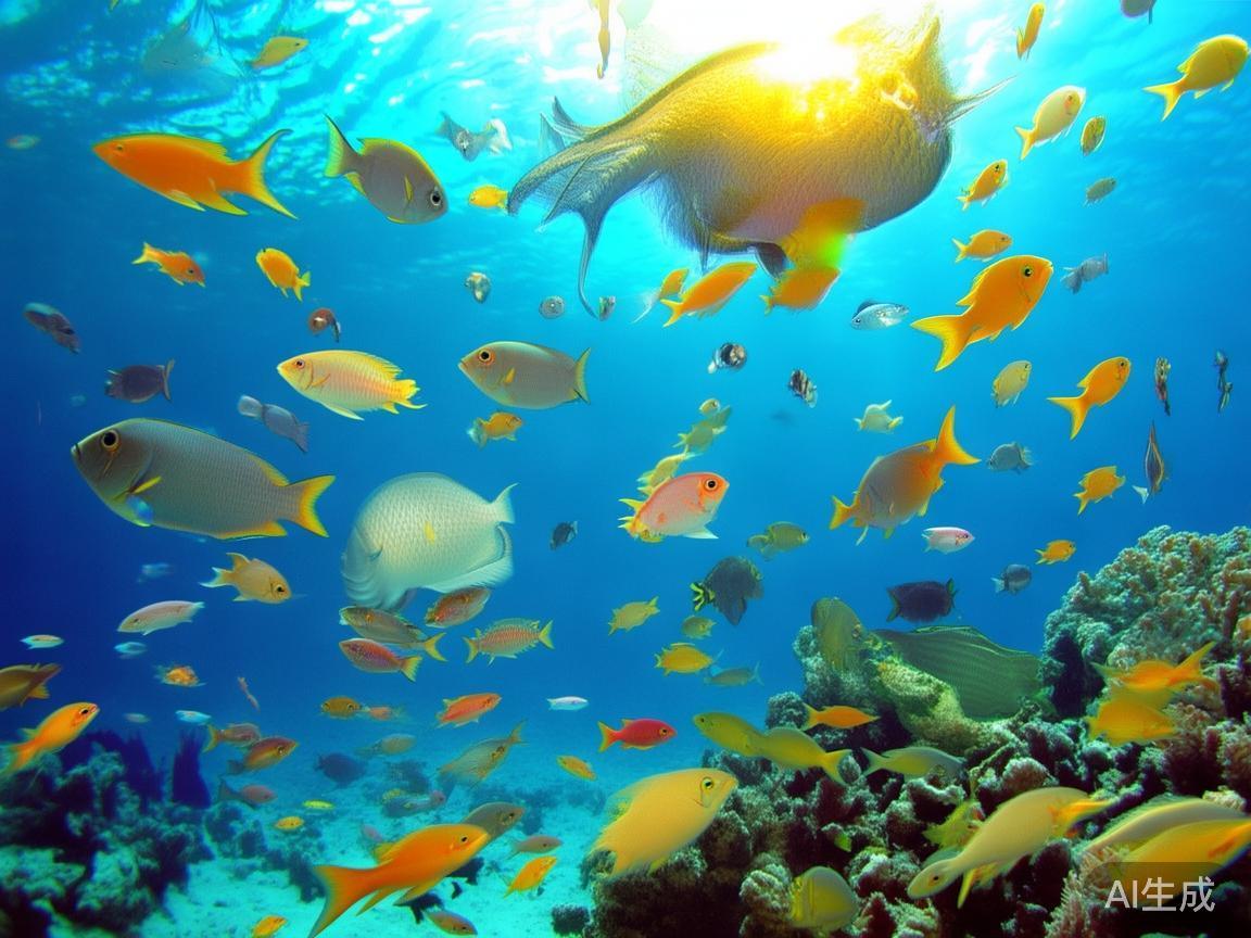 鱼的种类繁多，从小型的虚鱼儿到大型的金龙鱼，每种鱼